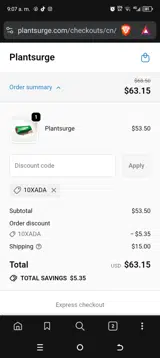 10XADA coupon verification screenshot