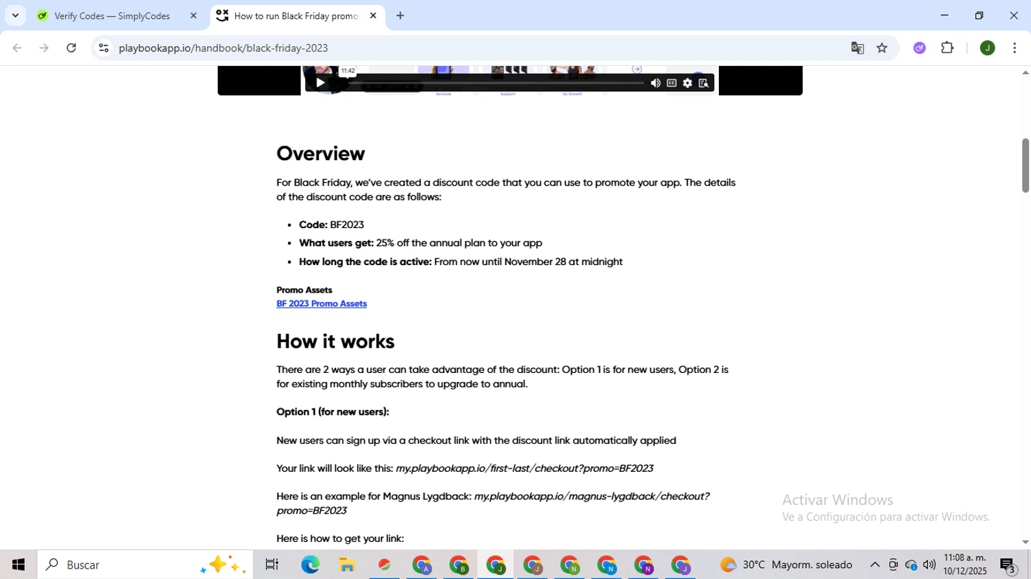 Playbook coupon code screenshot showing code BF2023 applied at Playbook checkout page. Uploaded by SimplyCodes community member CleverSeeker3529 on Dec 10, 2025