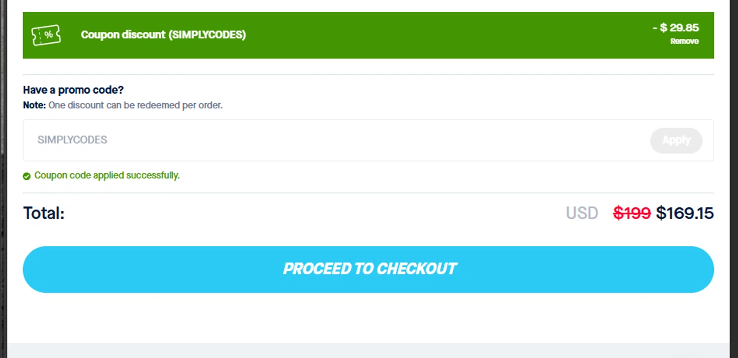 Playermaker checkout page showing Playermaker promo code box | Screenshot taken by SimplyCodes community member on Oct 16, 2024