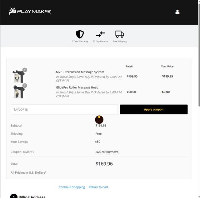 PlayMakar checkout page showing PlayMakar promo code box | Screenshot taken by SimplyCodes community member on May 20, 2025