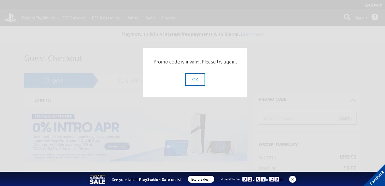 Playstation discount code screenshot showing code EXTRA70 applied at Playstation checkout page. Uploaded by SimplyCodes community member SmartWhiz589 on Dec 23, 2025