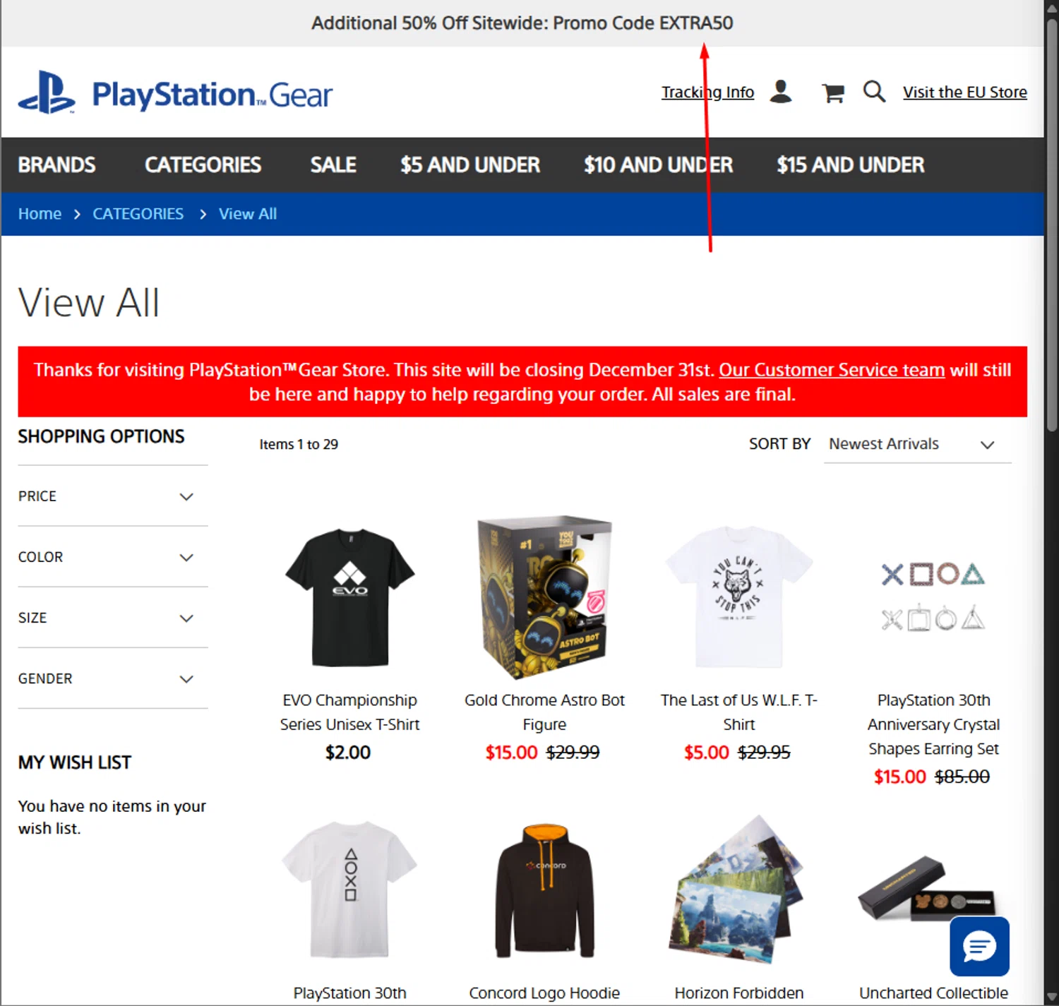 Playstation discount code screenshot showing code EXTRA50 applied at Playstation checkout page. Uploaded by SimplyCodes community member PillarsofCreation on Dec 8, 2025