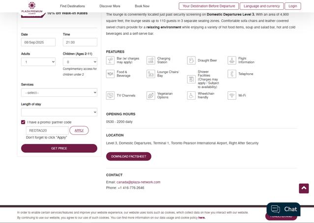 Plaza Premium Lounge checkout page showing Plaza Premium Lounge promo code box | Screenshot taken by SimplyCodes community member on Sep 8, 2025