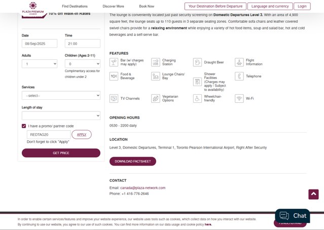 Plaza Premium Lounge checkout page showing Plaza Premium Lounge promo code box | Screenshot taken by SimplyCodes community member on Sep 8, 2025