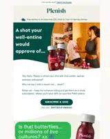 Plenish coupon verification screenshot