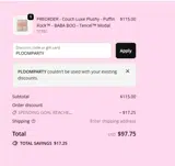 PLOOMPARTY coupon verification screenshot