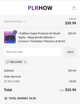 PLRHOW coupon verification screenshot