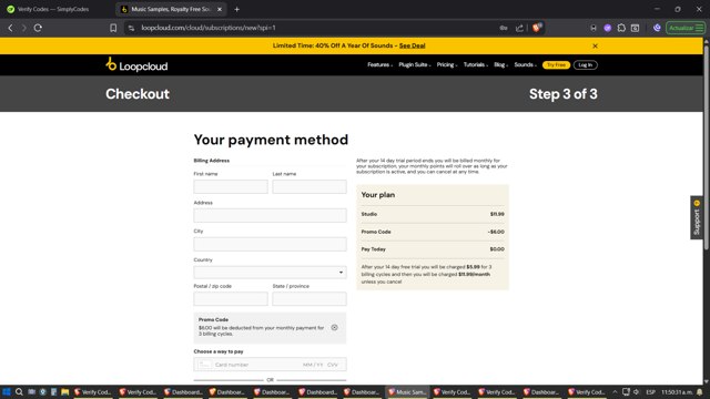 Plugin Boutique checkout page showing Plugin Boutique coupon code box | Screenshot taken by SimplyCodes community member on Aug 23, 2025