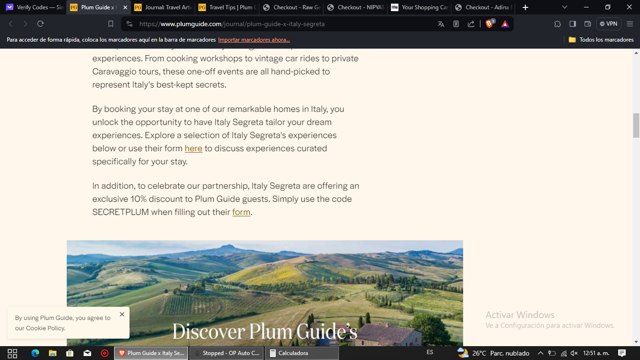 Plum Guide checkout page showing Plum Guide promo code box | Screenshot taken by SimplyCodes community member on Feb 9, 2024