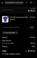 PLURJULIANNE coupon verification screenshot