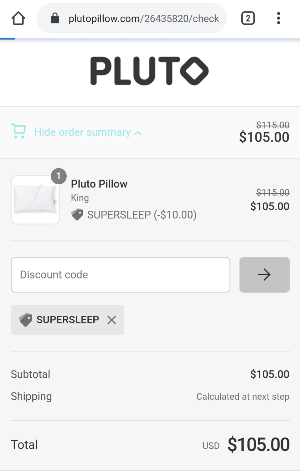 Pluto Pillow Discount Codes 10 Off September 2024