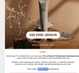 ZENSA10 coupon verification screenshot