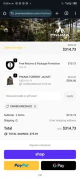 CARIBOUMEDIA20 coupon verification screenshot
