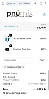 SIMPLYCODES10 coupon verification screenshot