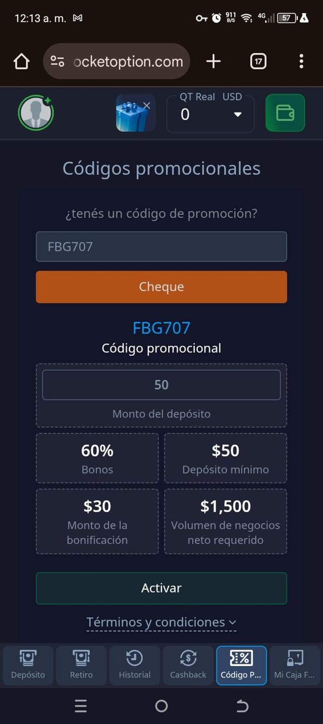 Pocket Option checkout page showing Pocket Option promo code box | Screenshot taken by SimplyCodes community member on Aug 18, 2025