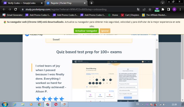 Pocket Prep checkout page showing Pocket Prep discount code box | Screenshot taken by SimplyCodes community member on Dec 26, 2023