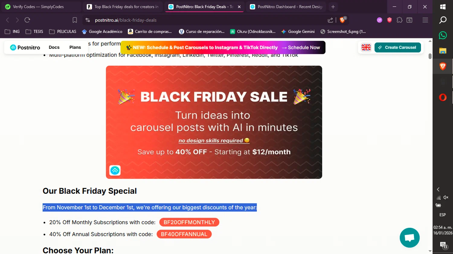 Podcastle Inc. promo code screenshot showing code BF40OFFANNUAL applied at Podcastle Inc. checkout page. Uploaded by SimplyCodes community member xXdevoragoticas69Xx on Jan 16, 2026