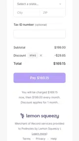 XMAS coupon verification screenshot