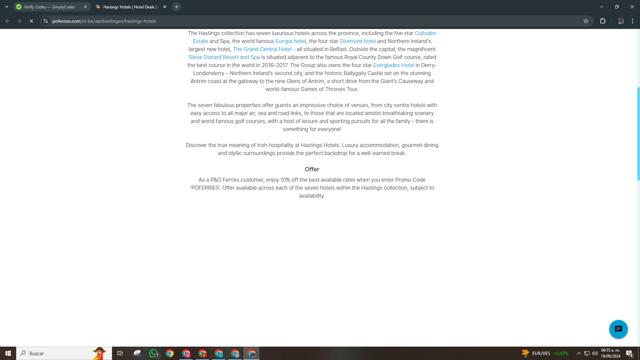 P&O Ferries checkout page showing P&O Ferries promo code box | Screenshot taken by SimplyCodes community member on Sep 19, 2024