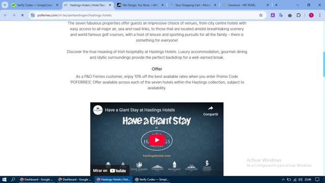 P&O Ferries checkout page showing P&O Ferries promo code box | Screenshot taken by SimplyCodes community member on Feb 27, 2025