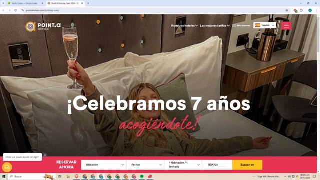 Point A Hotels checkout page showing Point A Hotels discount code box | Screenshot taken by SimplyCodes community member on Nov 29, 2024
