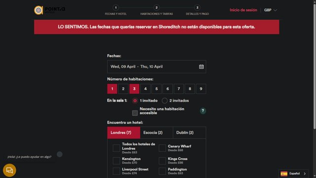 Point A Hotels checkout page showing Point A Hotels discount code box | Screenshot taken by SimplyCodes community member on Apr 10, 2025