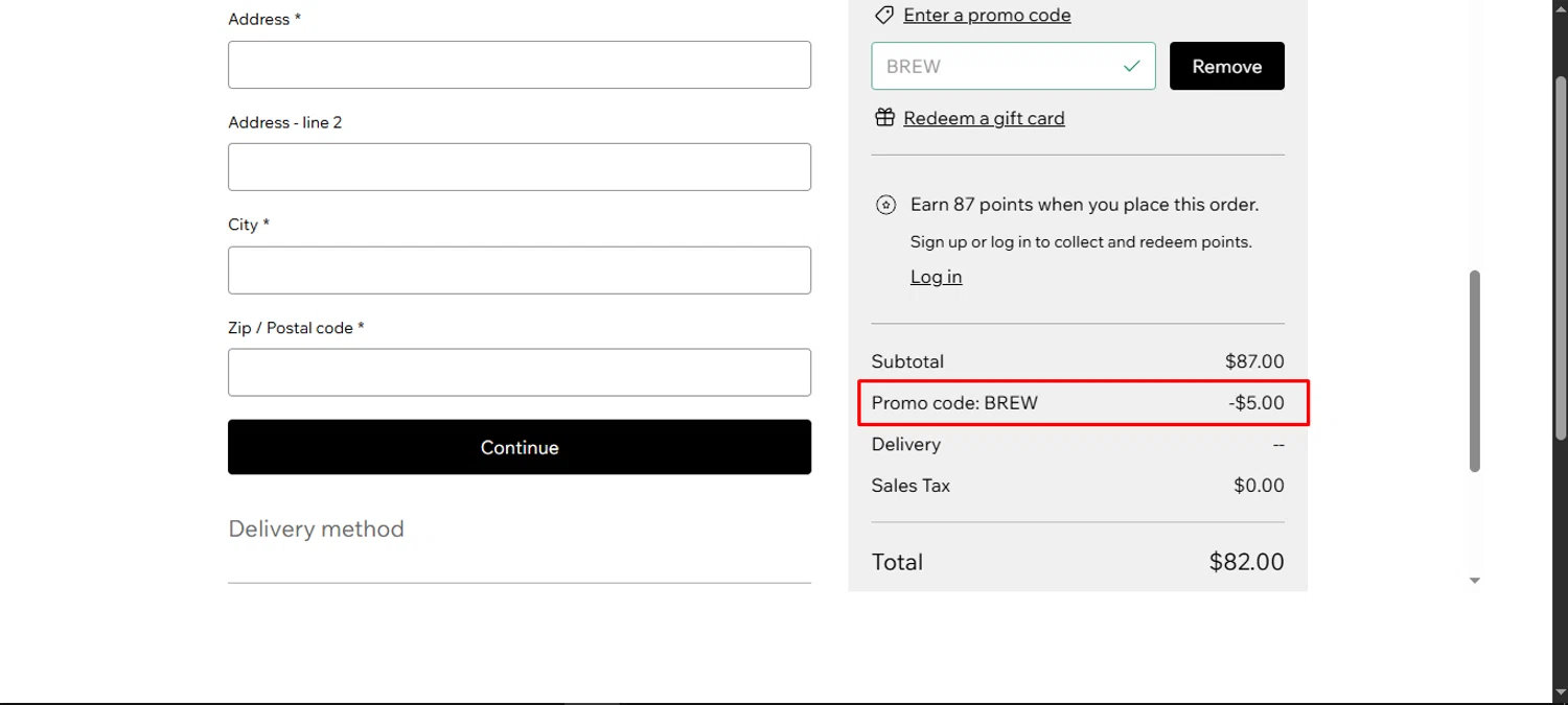 Pokene promo code screenshot showing code BREW applied at Pokene checkout page. Uploaded by SimplyCodes community member noworries on Oct 29, 2025