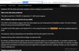 CASINO100 coupon verification screenshot