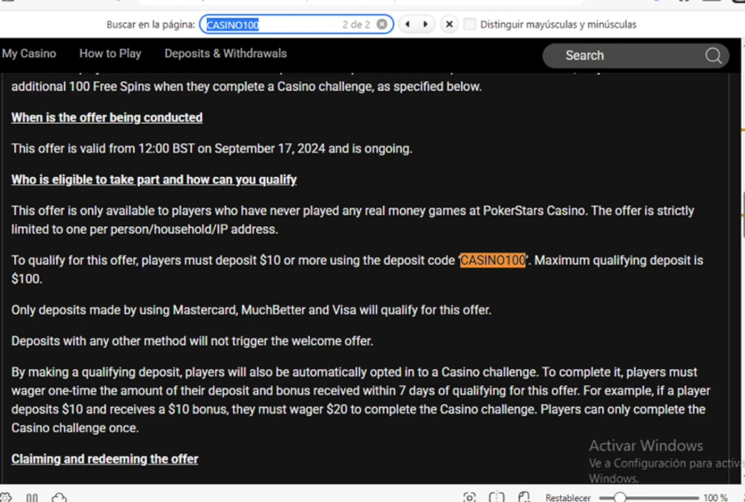 PokerStars Casino checkout page showing PokerStars Casino promo code box | Screenshot taken by SimplyCodes community member on Jan 26, 2026