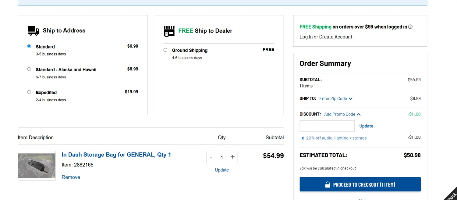 Polaris promo code screenshot showing code HOLIDAY applied at Polaris checkout page. Uploaded by SimplyCodes community member RewardCurator5232 on Nov 9, 2025