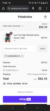 PoleActive coupon verification screenshot