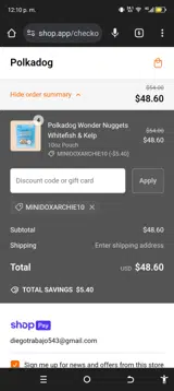 MINIDOXARCHIE10 coupon verification screenshot