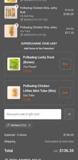 MONACO10 coupon verification screenshot