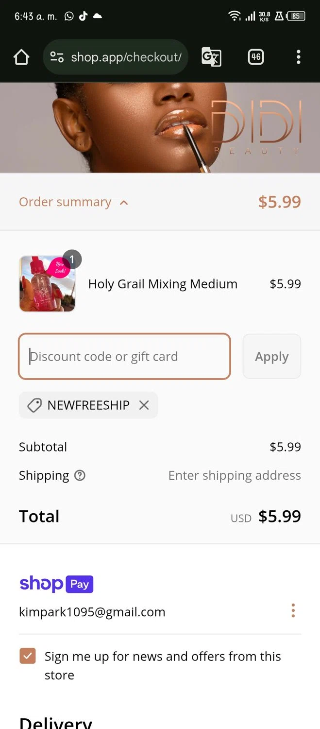 Polyaliens promo code screenshot showing code ALESSANDRO20 applied at Polyaliens checkout page. Uploaded by SimplyCodes community member Guacamole_Picante on Apr 2, 2025