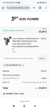 BLACKFRIDAY15% coupon verification screenshot