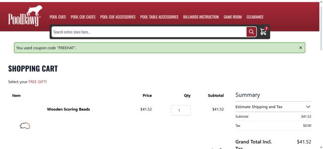 PoolDawg.com checkout page showing PoolDawg.com discount code box | Screenshot taken by SimplyCodes community member on Aug 14, 2025