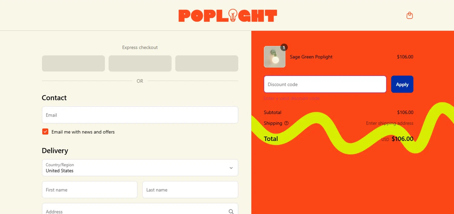 Poplight discount code screenshot showing code FREETAPE applied at Poplight checkout page. Uploaded by SimplyCodes community member VictoriousChaser2162 on Apr 18, 2025