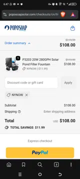 NYNOW coupon verification screenshot