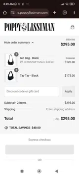 EXTRA25OFFSALE coupon verification screenshot