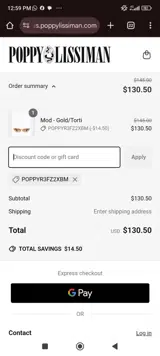 POPPYR3FZ2XBM coupon verification screenshot