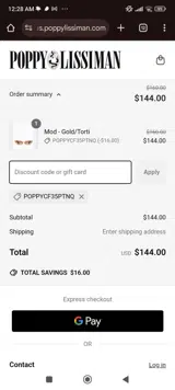 POPPYCF35PTNQ coupon verification screenshot