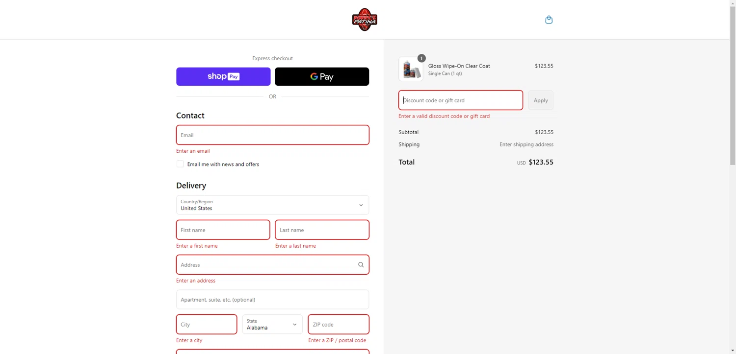 Poppy's Patina discount code screenshot showing code PAPASOLE applied at Poppy's Patina checkout page. Uploaded by SimplyCodes community member RewardTitan728 on Aug 1, 2025