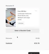 Popsa US coupon verification screenshot