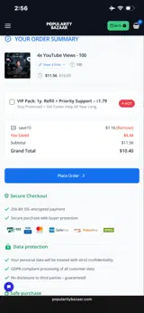 PopularityBazaar coupon verification screenshot