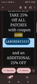 LABORDAY2025 coupon verification screenshot