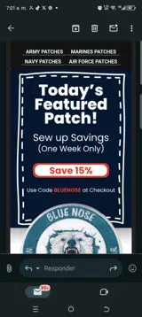 Bluenose coupon verification screenshot