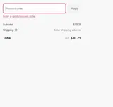 Pop-up Gadget coupon verification screenshot