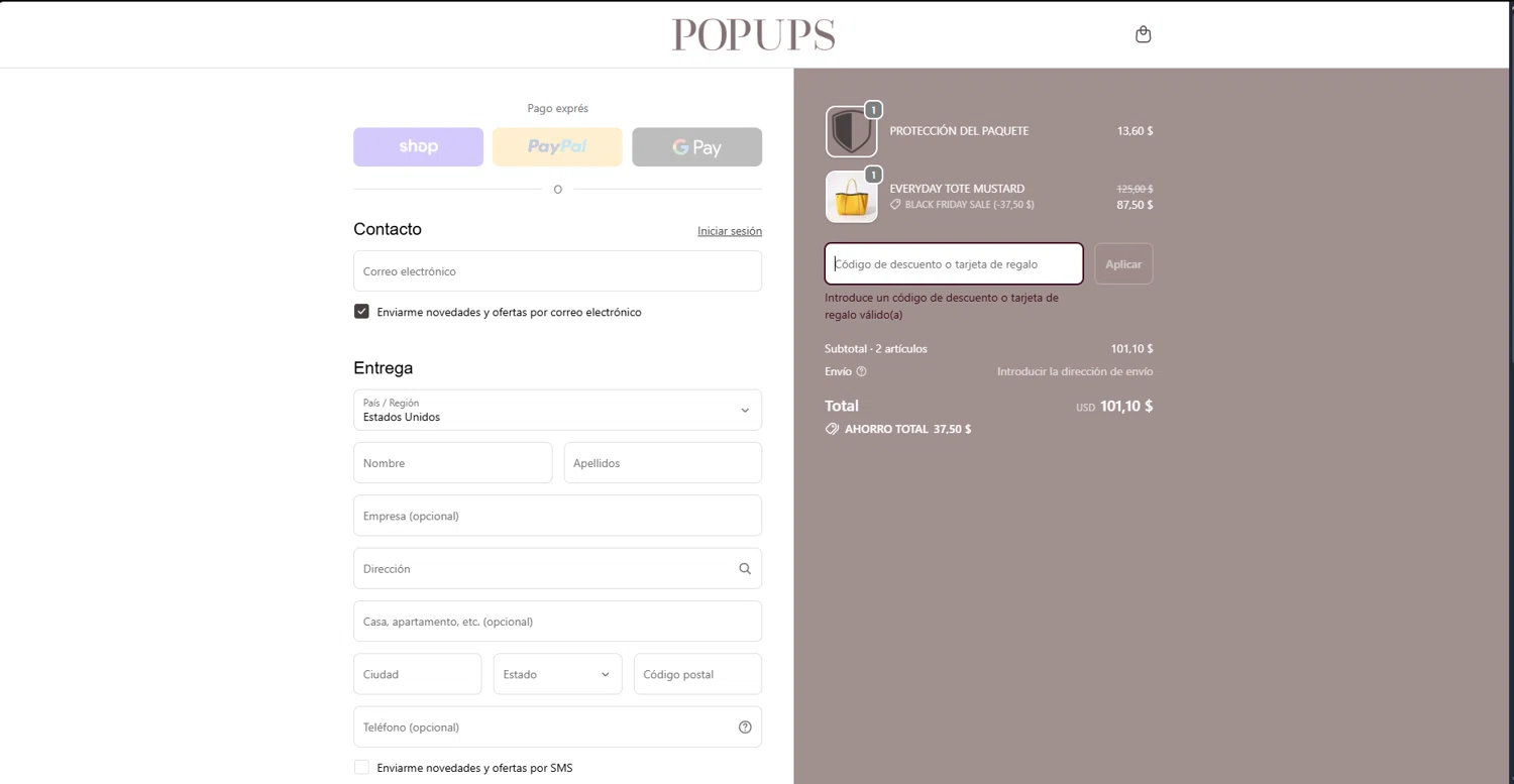 PopUps promo code screenshot showing code 30%OFF applied at PopUps checkout page. Uploaded by SimplyCodes community member STEVE20 on Nov 27, 2025
