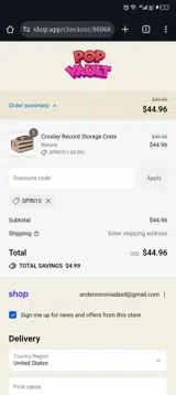 SPIN10 coupon verification screenshot