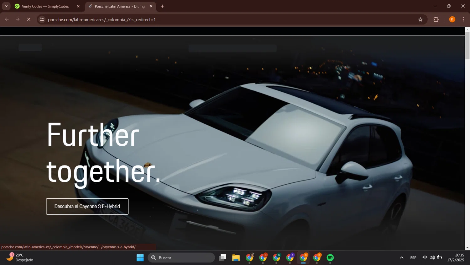 Porsche promo code screenshot showing code store18 applied at Porsche checkout page. Uploaded by SimplyCodes community member BonusCurator3058 on Feb 18, 2025